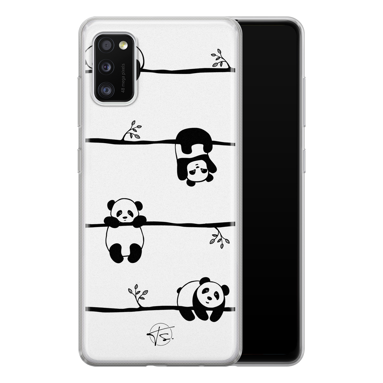 Telefoonhoesje Store Samsung Galaxy A41 siliconen hoesje - Panda