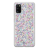 Telefoonhoesje Store Samsung Galaxy A41 siliconen hoesje - Purple Garden