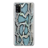 ELLECHIQ Samsung Galaxy A41 siliconen hoesje - Baby Snake blue
