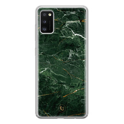 ELLECHIQ Samsung Galaxy A41 siliconen hoesje - Marble jade green