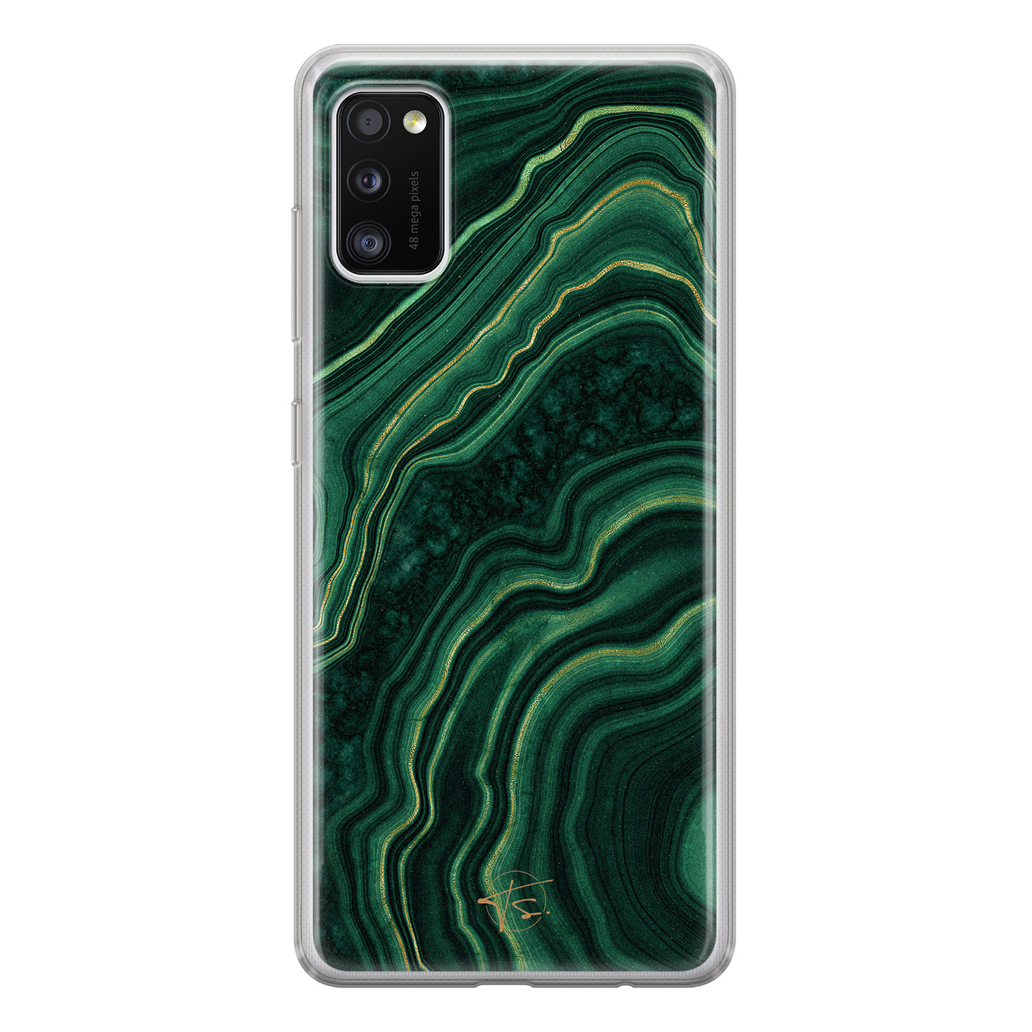 Telefoonhoesje Store Samsung Galaxy A41 siliconen hoesje - Agate groen