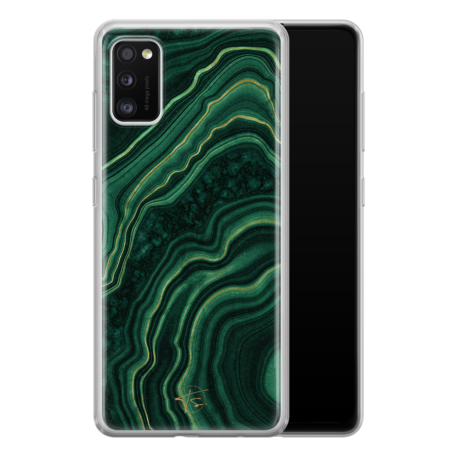 Telefoonhoesje Store Samsung Galaxy A41 siliconen hoesje - Agate groen