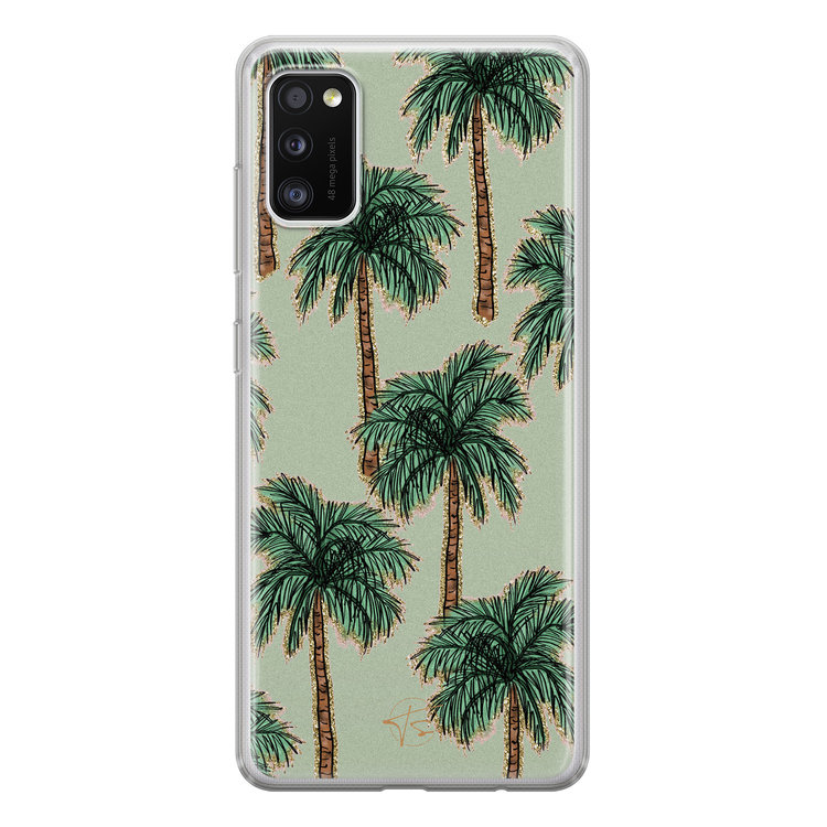 Telefoonhoesje Store Samsung Galaxy A41 siliconen hoesje - Palmbomen