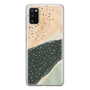 Telefoonhoesje Store Samsung Galaxy A41 siliconen hoesje - Abstract peach