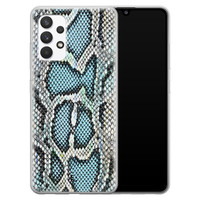 ELLECHIQ Samsung Galaxy A32 4G siliconen hoesje - Baby Snake blue