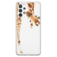 Leuke Telefoonhoesjes Samsung Galaxy A32 4G siliconen hoesje - Giraffe peekaboo