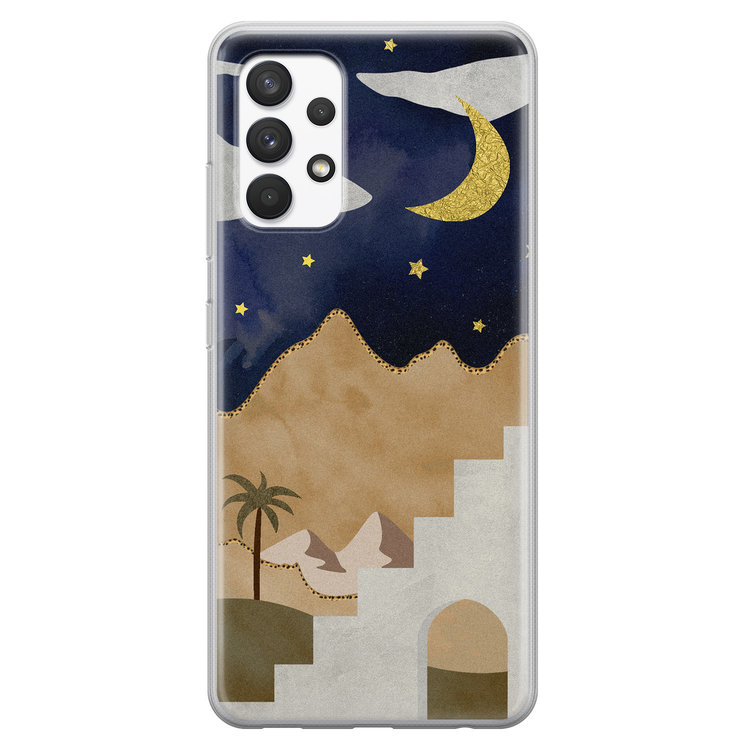 Leuke Telefoonhoesjes Samsung Galaxy A32 4G siliconen hoesje - Desert night