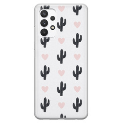 Leuke Telefoonhoesjes Samsung Galaxy A32 4G siliconen hoesje - Cactus love