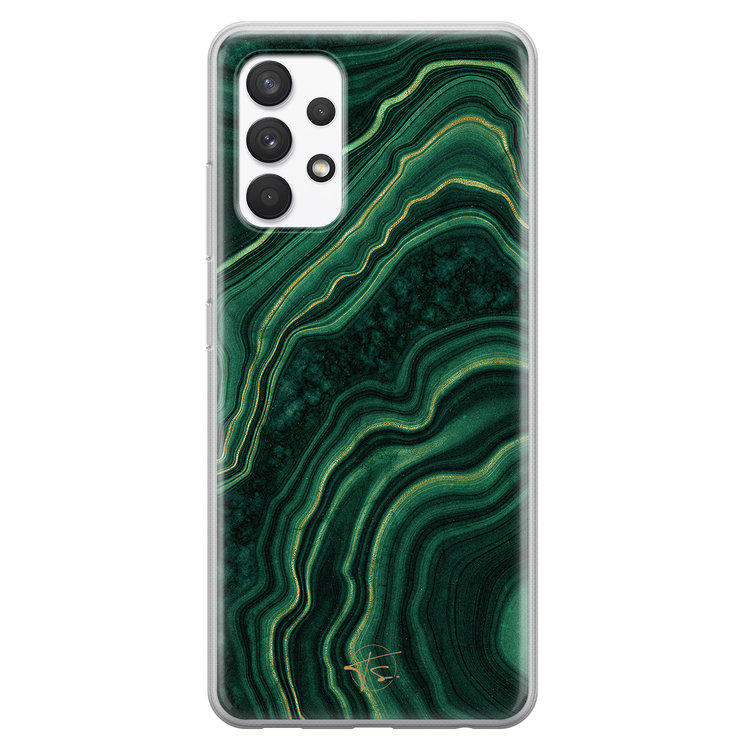 Telefoonhoesje Store Samsung Galaxy A32 4G siliconen hoesje - Agate groen