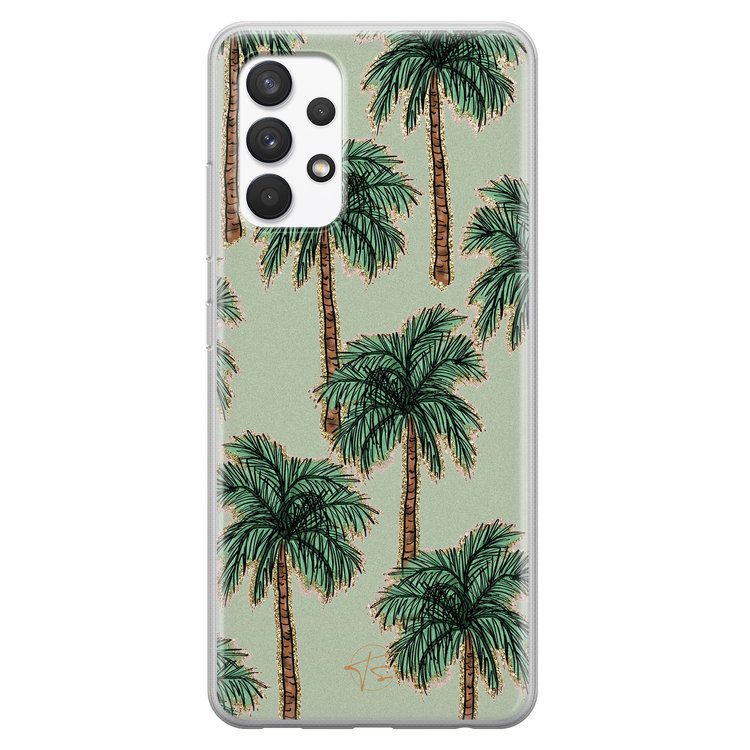 Telefoonhoesje Store Samsung Galaxy A32 4G siliconen hoesje - Palmbomen