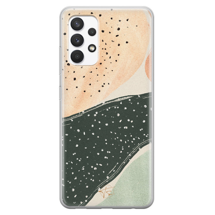 Telefoonhoesje Store Samsung Galaxy A32 4G siliconen hoesje - Abstract peach