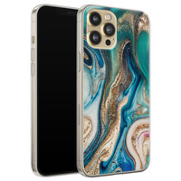 Telefoonhoesje Store iPhone 12 Pro siliconen hoesje - Magic marble