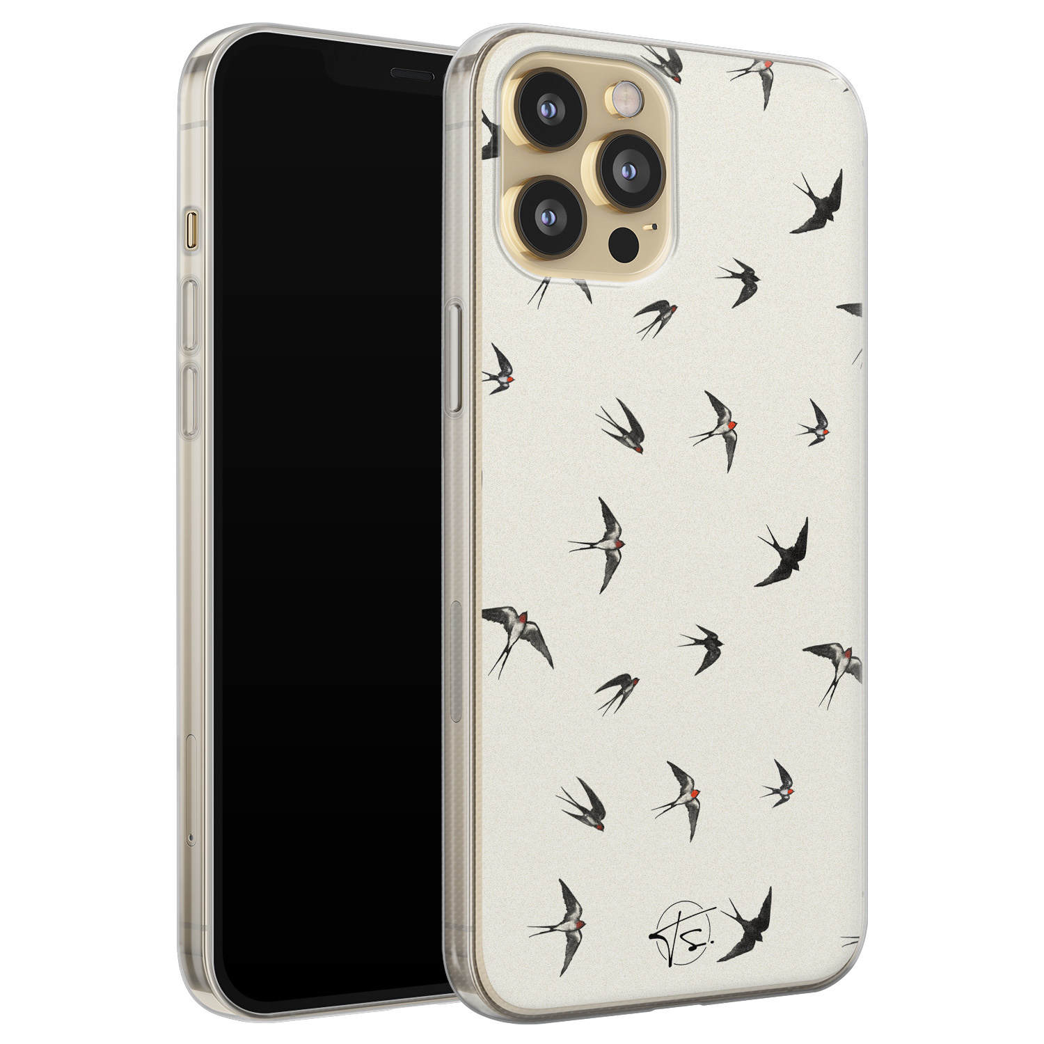 Telefoonhoesje Store iPhone 12 Pro siliconen hoesje - Freedom birds