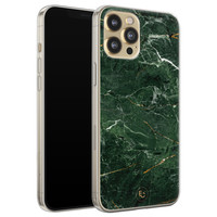 ELLECHIQ iPhone 12 Pro siliconen hoesje - Marble jade green