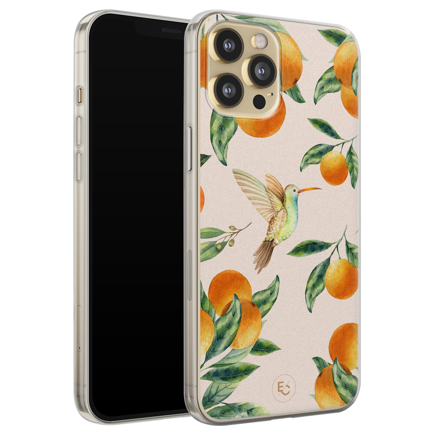 ELLECHIQ iPhone 12 siliconen hoesje - Tropical Lemonade