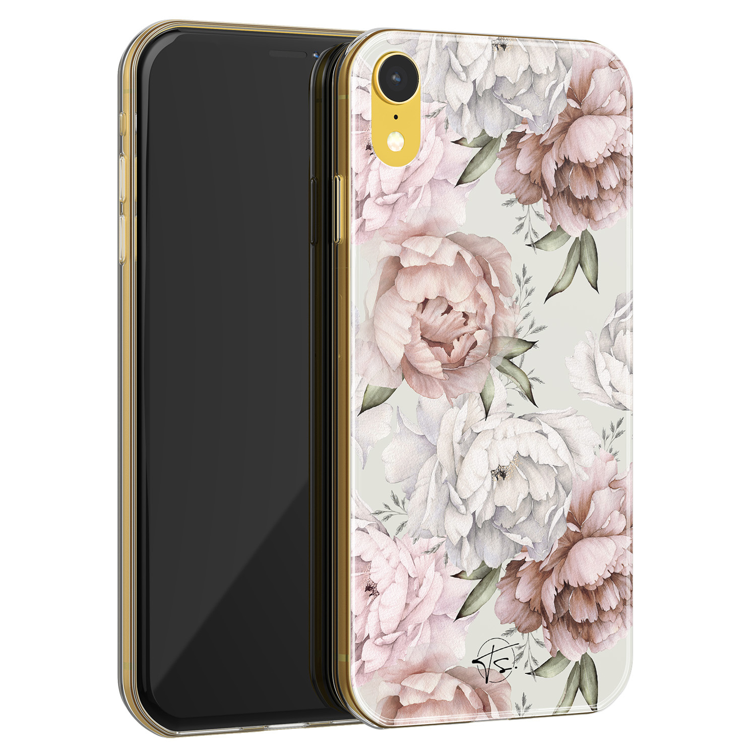 Telefoonhoesje Store iPhone XR siliconen hoesje - Classy flowers