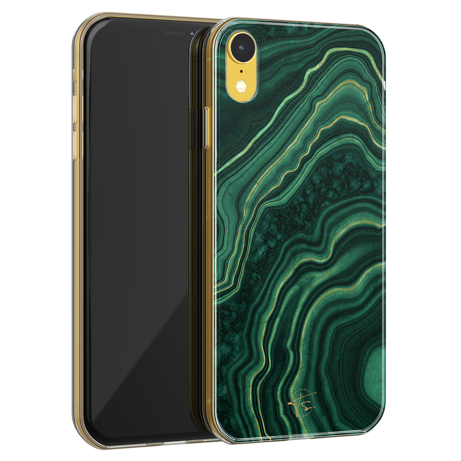 Telefoonhoesje Store iPhone XR siliconen hoesje - Agate groen