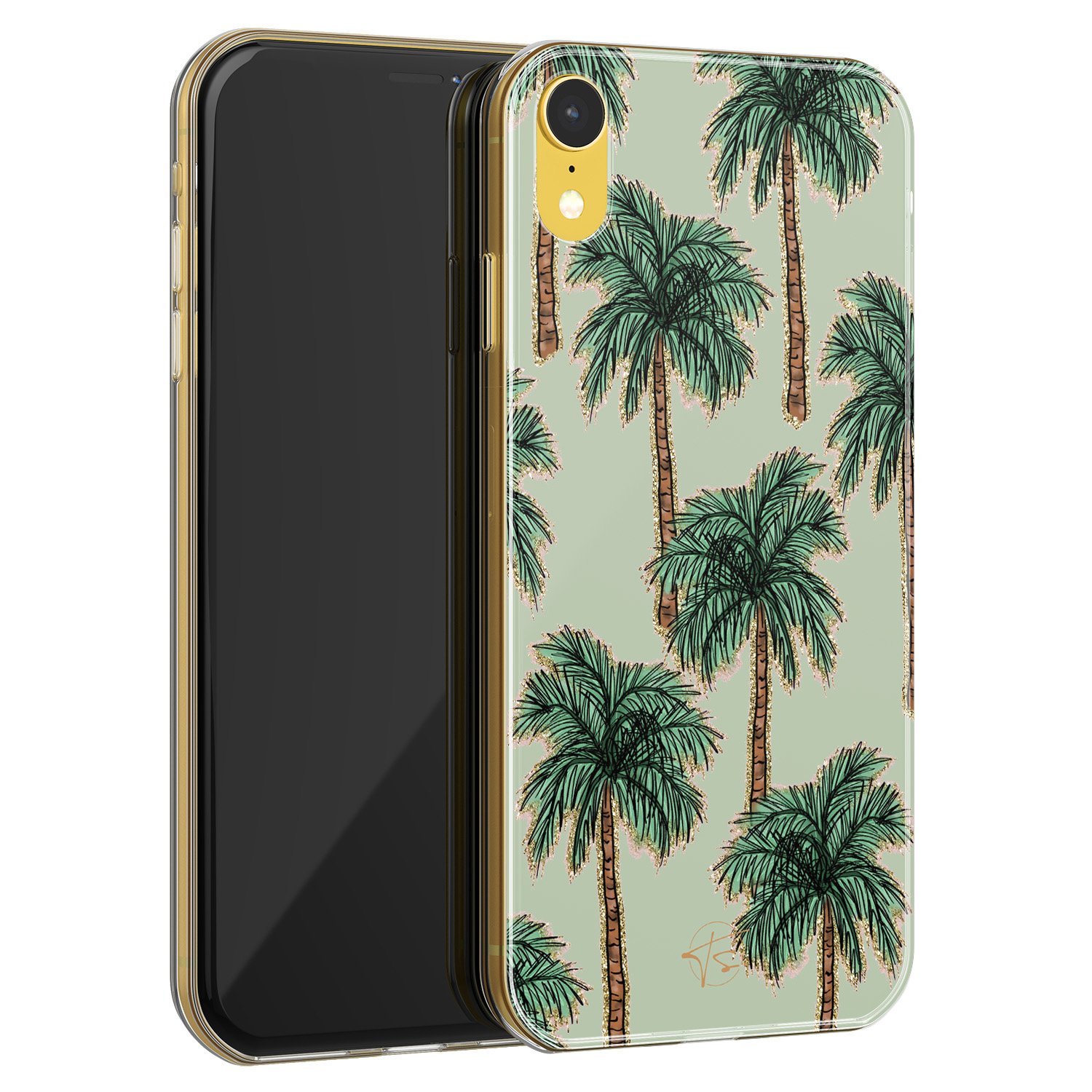 Telefoonhoesje Store iPhone XR siliconen hoesje - Palmbomen