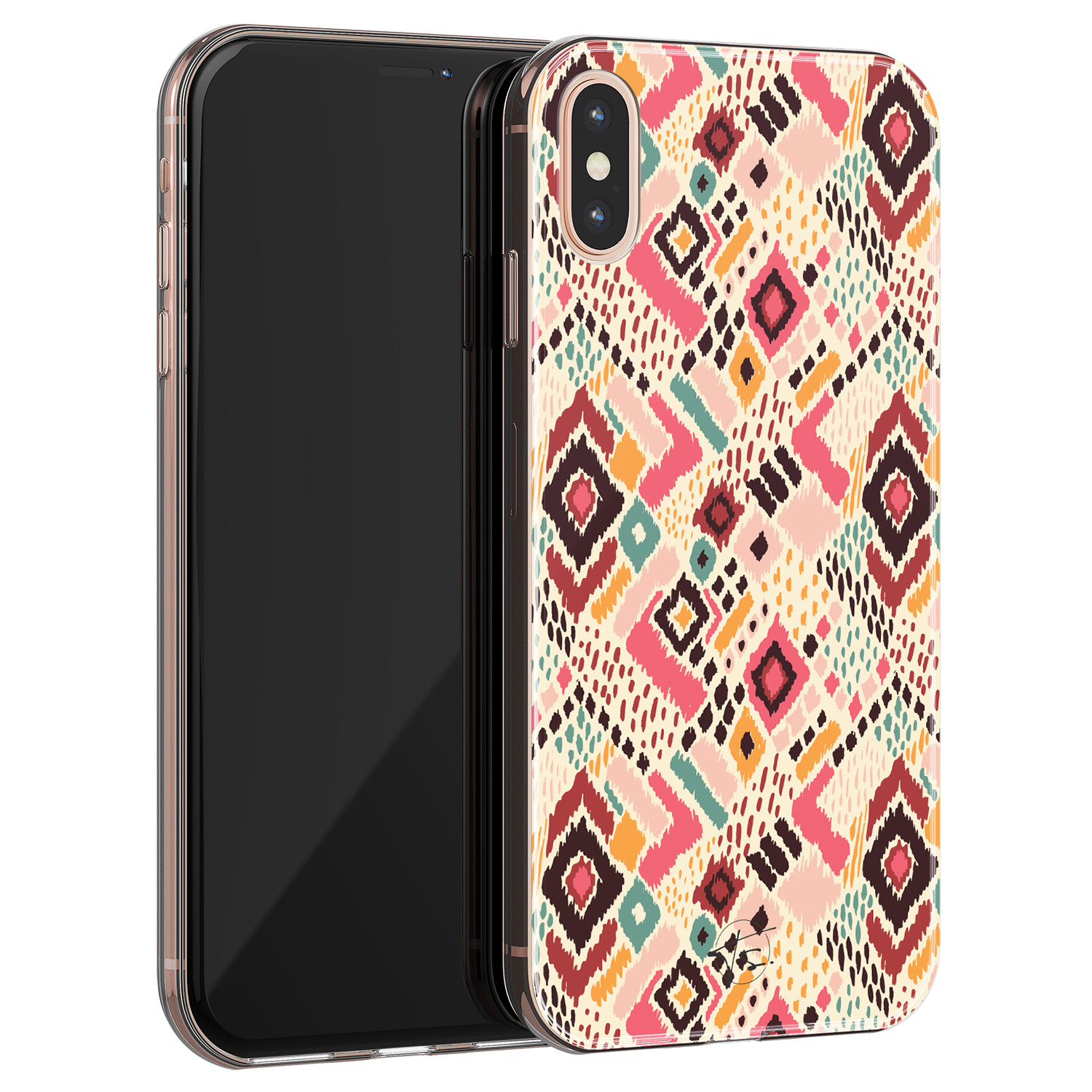 Telefoonhoesje Store iPhone X/XS siliconen hoesje - Boho vibes