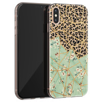 Leuke Telefoonhoesjes iPhone X/XS siliconen hoesje - Leo Flower