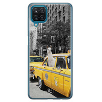 ELLECHIQ Samsung Galaxy A12 siliconen hoesje - Lama in taxi