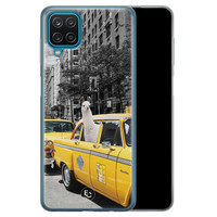 ELLECHIQ Samsung Galaxy A12 siliconen hoesje - Lama in taxi