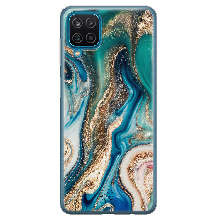 Telefoonhoesje Store Samsung Galaxy A12 siliconen hoesje - Magic marble
