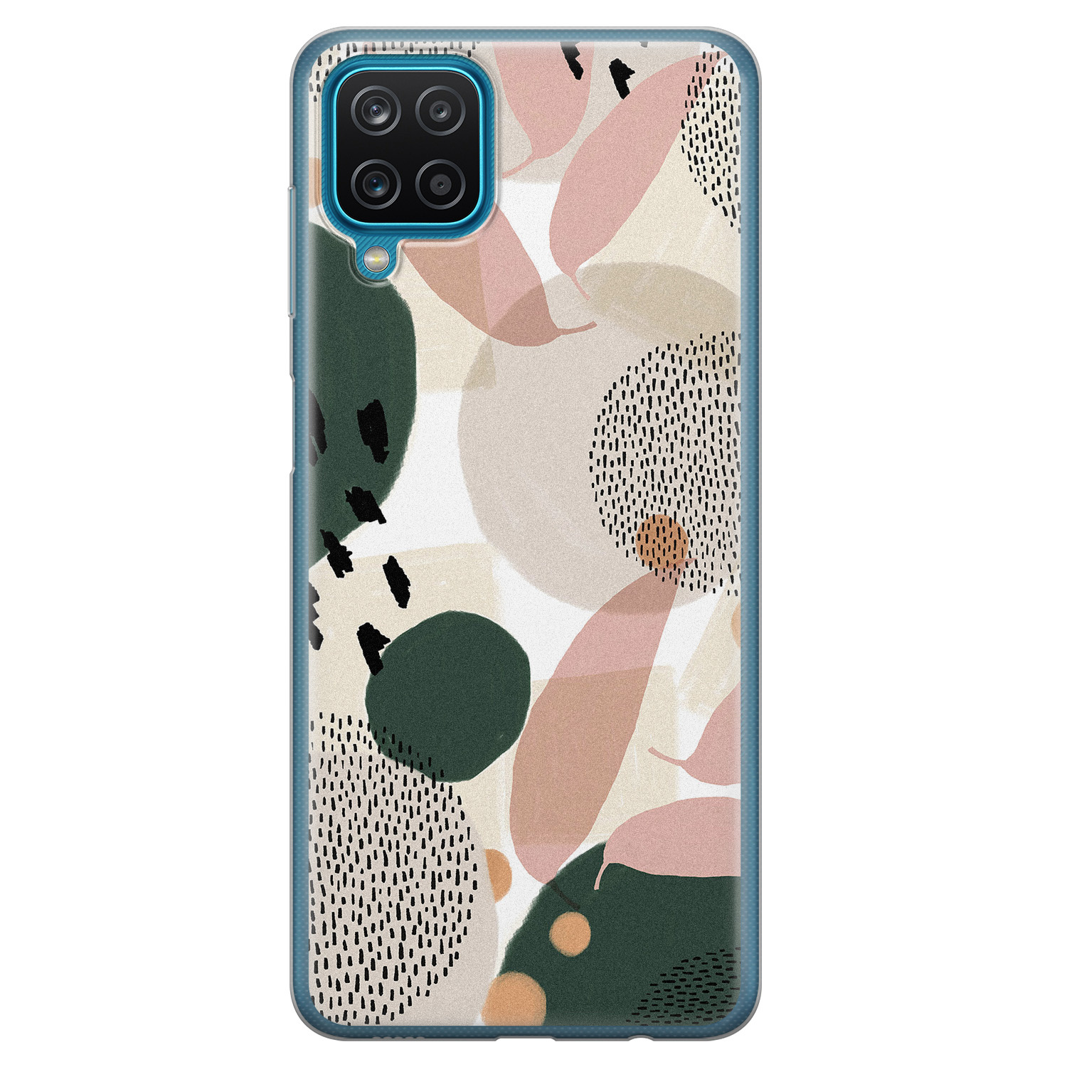 Leuke Telefoonhoesjes Samsung Galaxy A12 siliconen hoesje - Abstract print