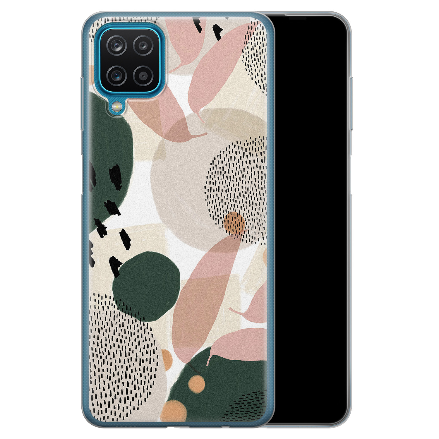 Leuke Telefoonhoesjes Samsung Galaxy A12 siliconen hoesje - Abstract print