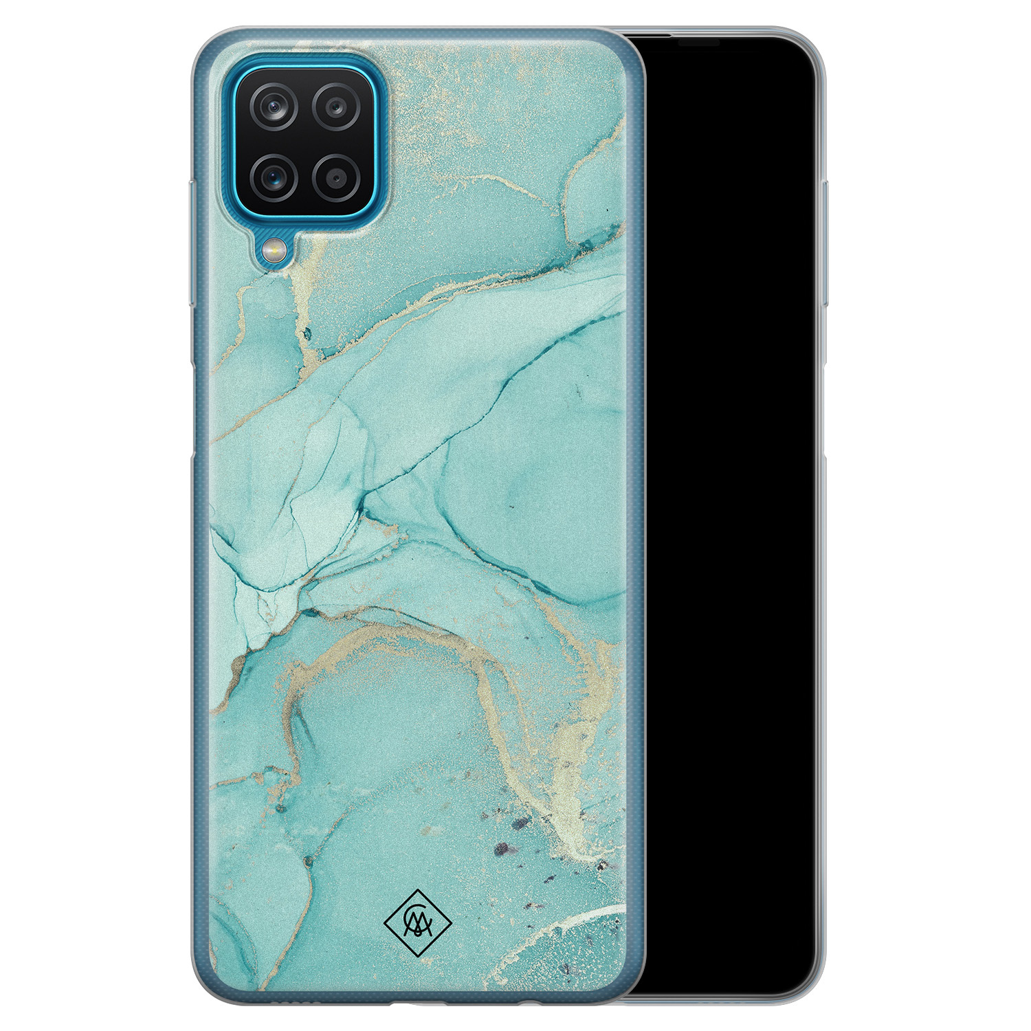 Casimoda Samsung Galaxy A12 siliconen hoesje - Touch of mint