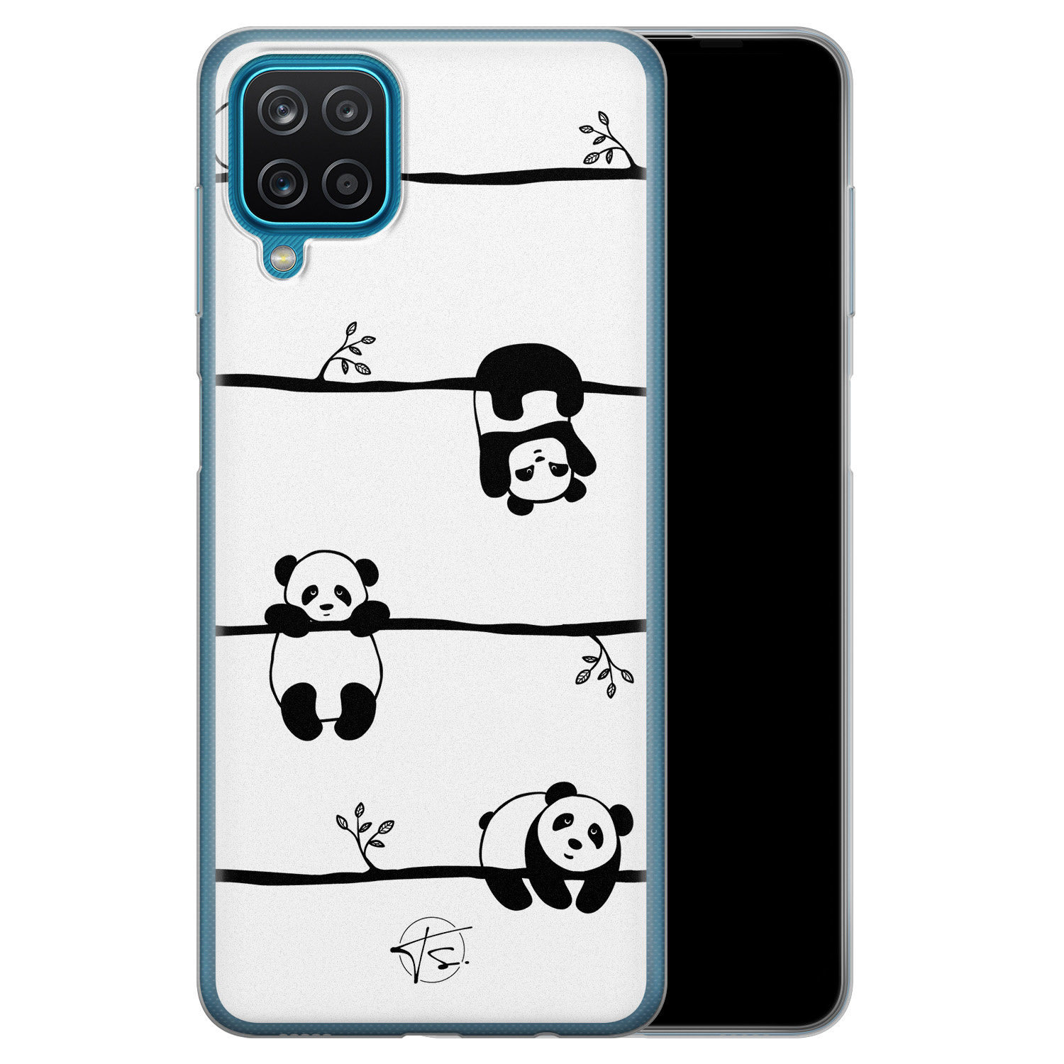Telefoonhoesje Store Samsung Galaxy A12 siliconen hoesje - Panda