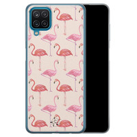 Telefoonhoesje Store Samsung Galaxy A12 siliconen hoesje - Flamingo