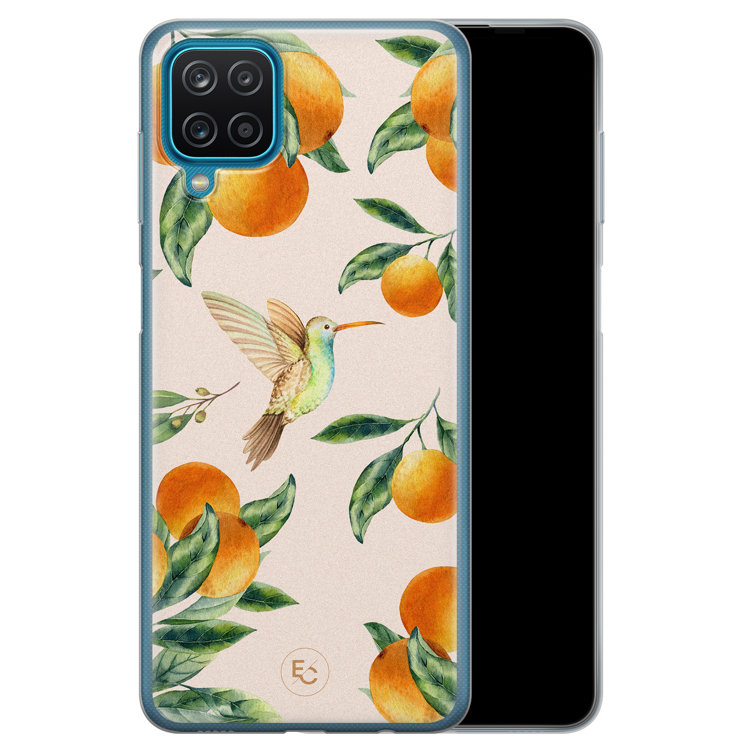 ELLECHIQ Samsung Galaxy A12 siliconen hoesje - Tropical Lemonade