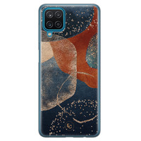 ELLECHIQ Samsung Galaxy A12 siliconen hoesje - Abstract Terracotta