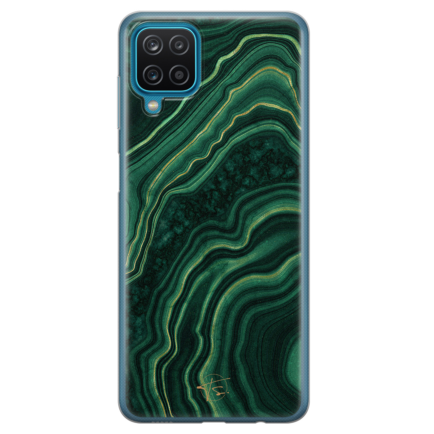 Telefoonhoesje Store Samsung Galaxy A12 siliconen hoesje - Agate groen