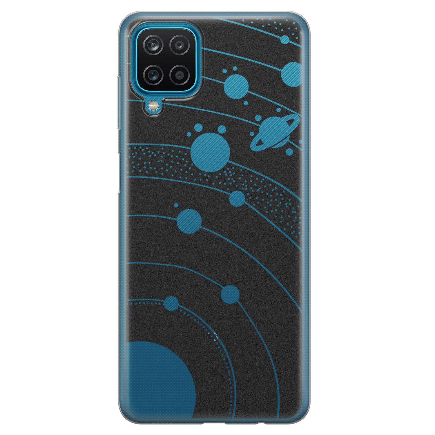 Telefoonhoesje Store Samsung Galaxy A12 siliconen hoesje - Universe space