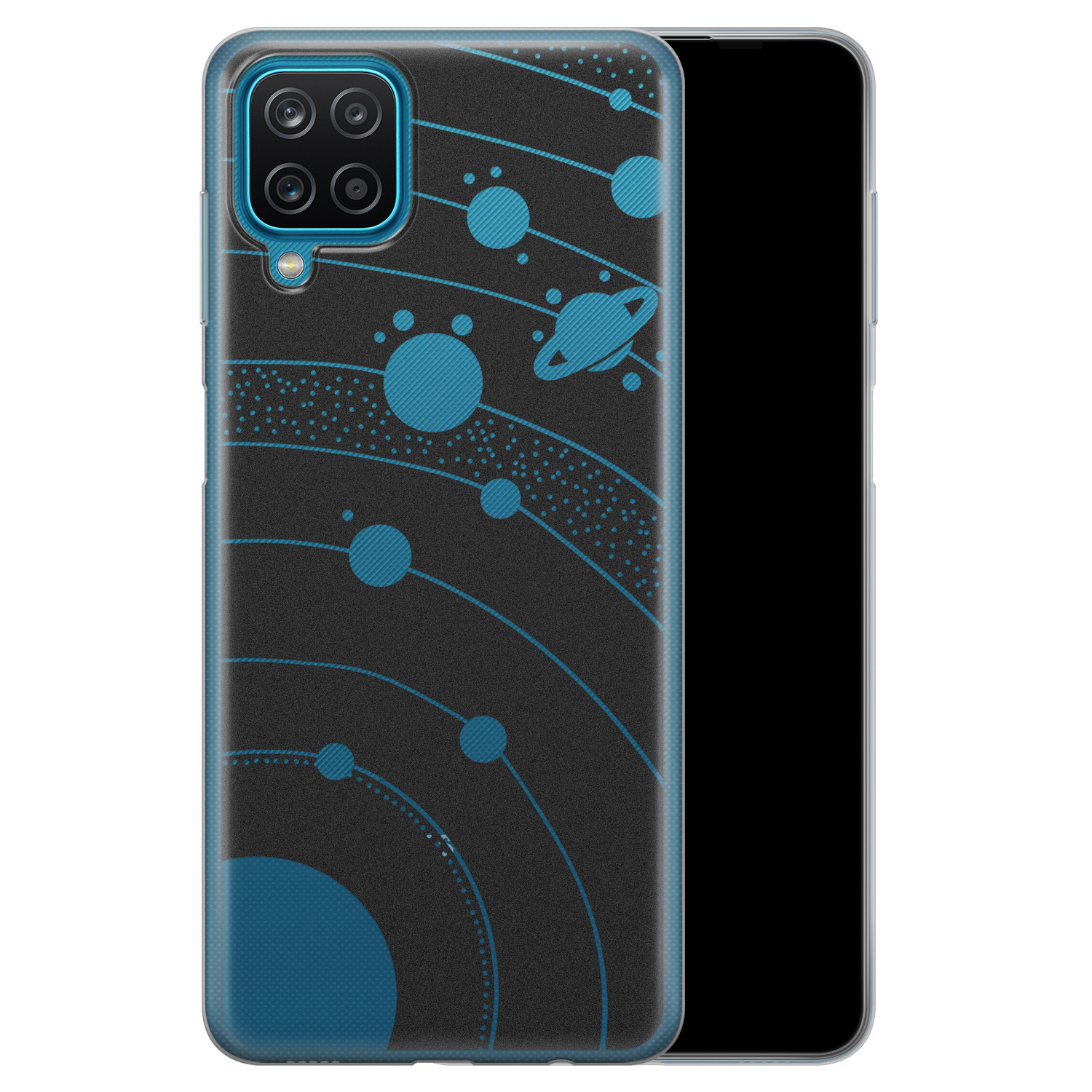 Telefoonhoesje Store Samsung Galaxy A12 siliconen hoesje - Universe space