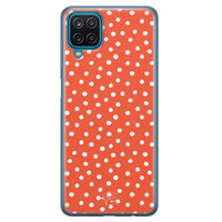 Telefoonhoesje Store Samsung Galaxy A12 siliconen hoesje - Orange dots