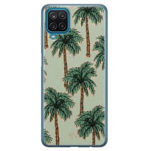 Telefoonhoesje Store Samsung Galaxy A12 siliconen hoesje - Palmbomen