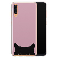 Telefoonhoesje Store Samsung Galaxy A70 siliconen hoesje - Zwarte kat