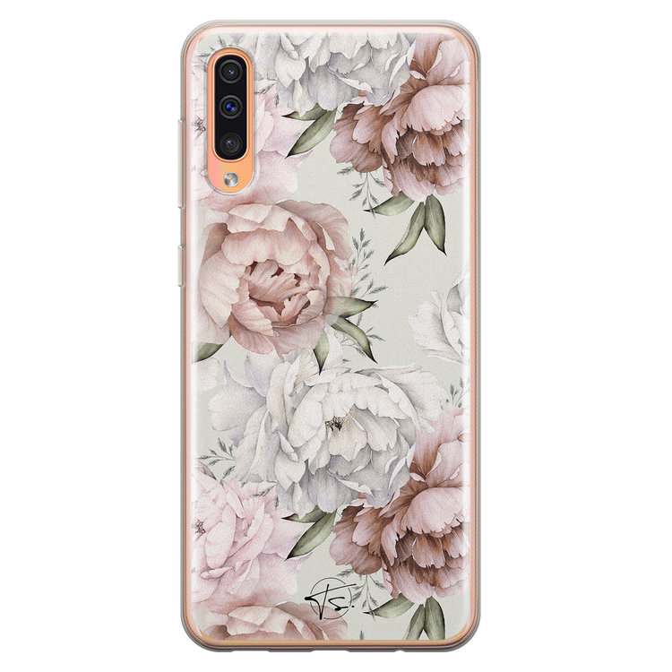 Telefoonhoesje Store Samsung Galaxy A70 siliconen hoesje - Classy flowers