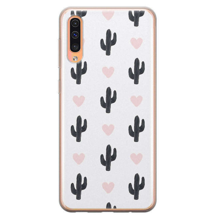 Leuke Telefoonhoesjes Samsung Galaxy A70 siliconen hoesje - Cactus love