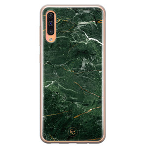 ELLECHIQ Samsung Galaxy A70 siliconen hoesje - Marble jade green