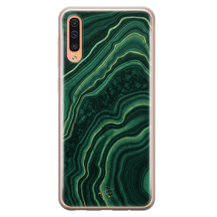 Telefoonhoesje Store Samsung Galaxy A70 siliconen hoesje - Agate groen