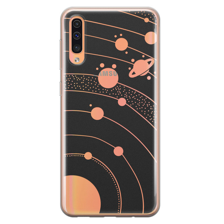 Telefoonhoesje Store Samsung Galaxy A70 siliconen hoesje - Universe space