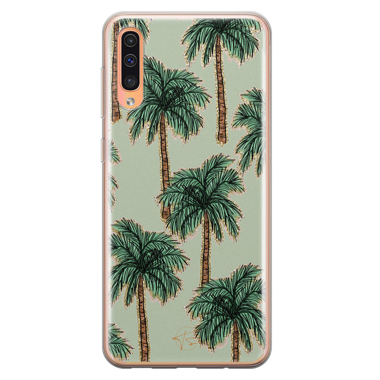 Telefoonhoesje Store Samsung Galaxy A70 siliconen hoesje - Palmbomen