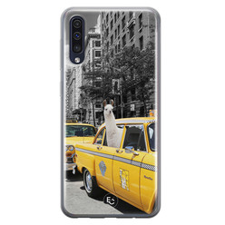 ELLECHIQ Samsung Galaxy A50 siliconen hoesje - Lama in taxi