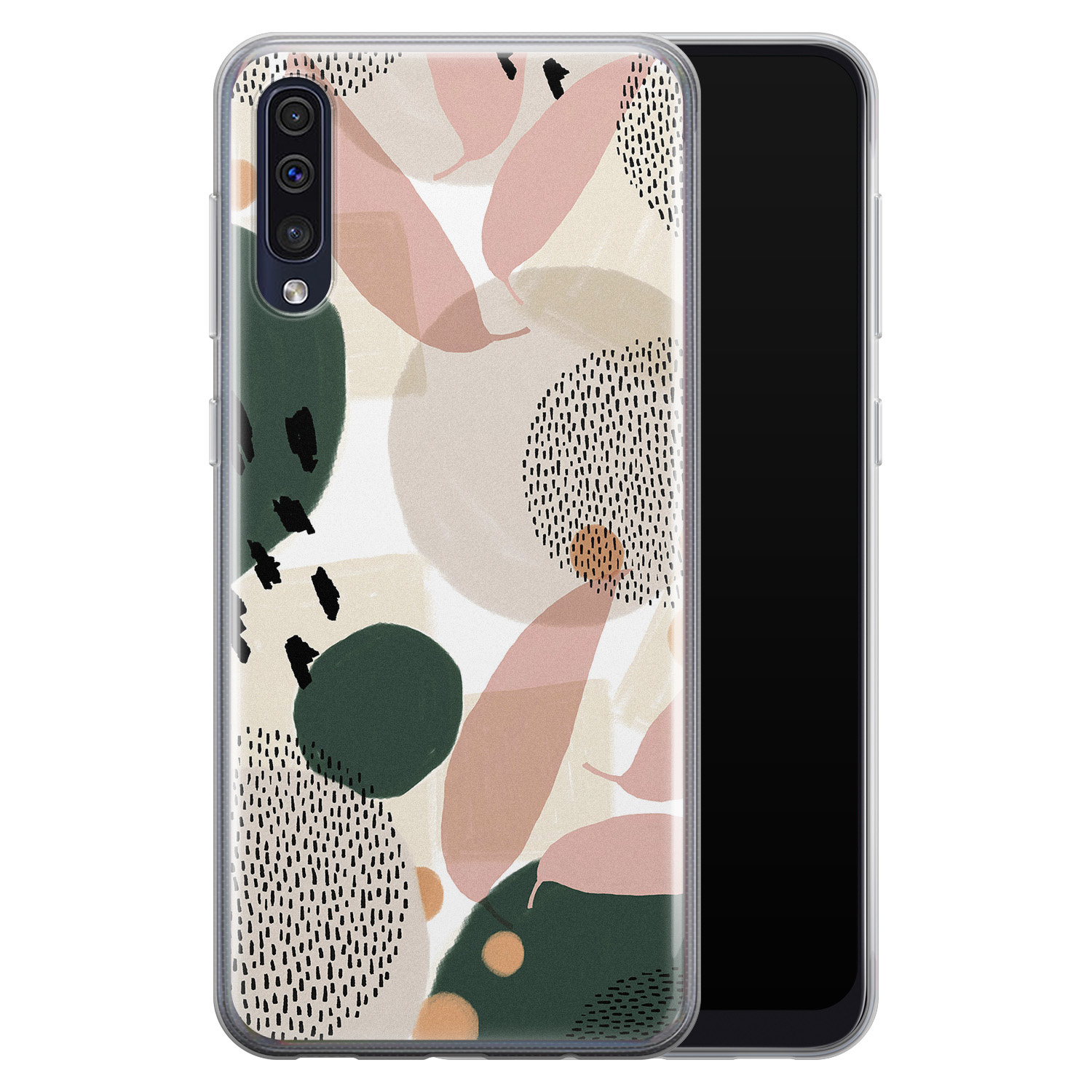 Leuke Telefoonhoesjes Samsung Galaxy A50 siliconen hoesje - Abstract print