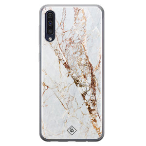 Casimoda Samsung Galaxy A50 siliconen hoesje - Marmer goud