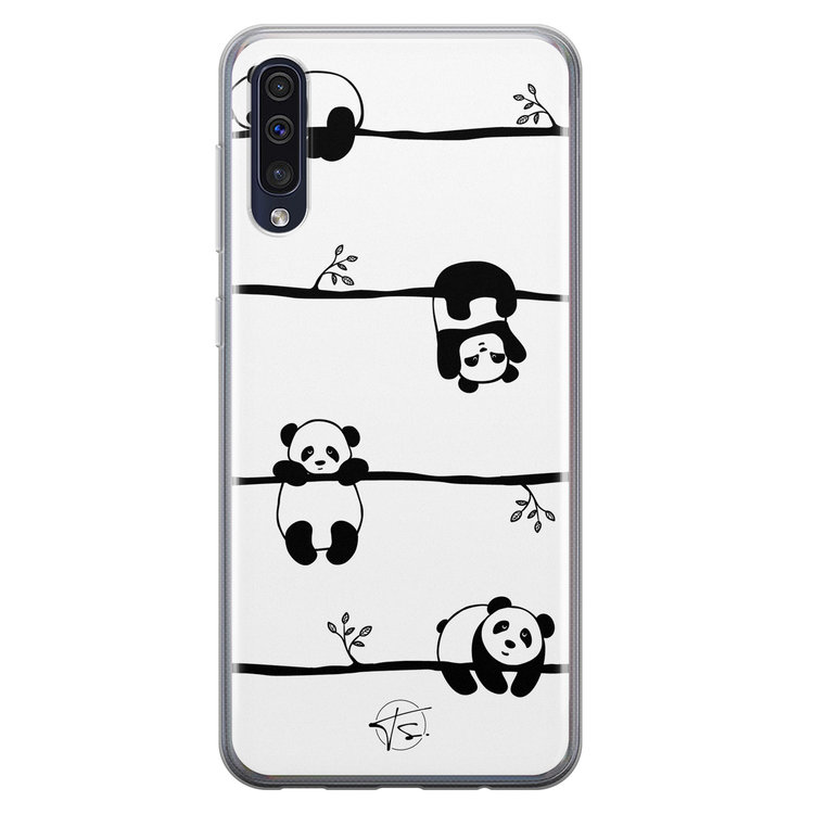 Telefoonhoesje Store Samsung Galaxy A50 siliconen hoesje - Panda